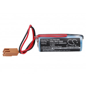 Battery for Cutler Hammer   44A724534-001, A02B0118K111, A02B-0118-K111, A02B0177K106, A02B-0177-K106, A02B0200K106, A02B-0200-K106, A03B0805K011, A03B-0805-K011, A06B0168D111, A06B-0168-D111, A98L00310006, A98L-0031-0006, AFP8801, BR-2/3AC2SP, IC693ACC30