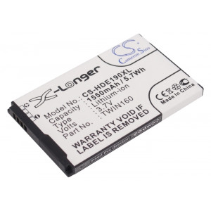 Battery for T-Mobile  G2 Touch  35H00121-05M, BA S380, TWIN160