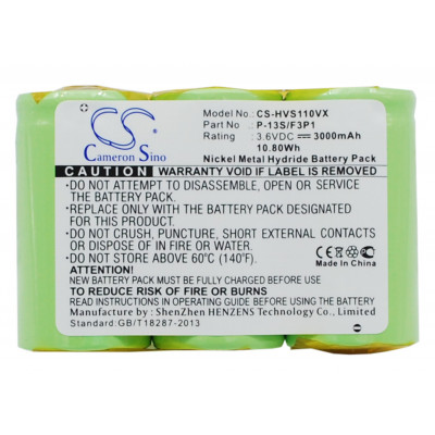 Battery for Hoover  300, 41B030AD12801, 41B030AD21001, 59139115, H-59139115, HANDVAC, S1103, S1105, S1117900, S1117-900, S1117-981  P-13S/F3P1