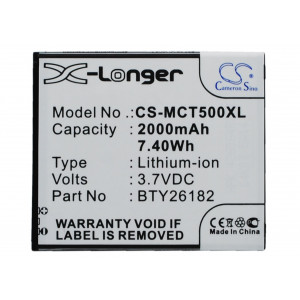 Battery for Mobistel  Cynus T5, MT-9201b, MT-9201S, MT-9201w  BTY26182, BTY26182Mobistel/STD