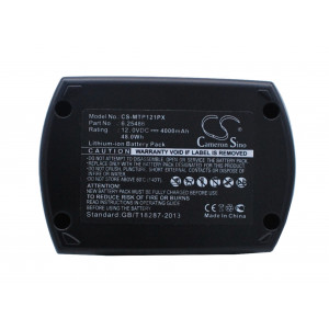 Battery for Metabo  BS 12 SP, BSZ 12, BSZ 12 Impuls, BSZ 12 Premium, BZ 12 SP, SSP 12, ULA9.6-18  6.25486