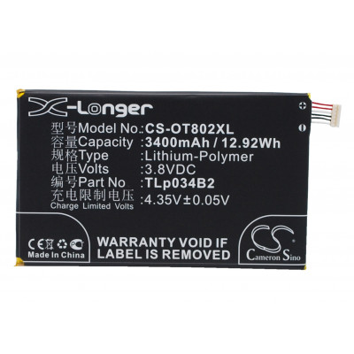 Battery for TCL  N3Y910T, Y910, Y910T  TLp034B1, TLp034B2