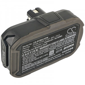Battery for Ryobi  BID-1801M, BID-180L, BID1821, BIW180, CAD-180L, CAG-180M, CAP-1801M, CCC-1801M, CCC-180L, CCD-1801, CCG-1801M, CCG-180L, CCS-1801/DM, CCS-1801/LM, CCS-1801D, CCS-1801LM, CCW-180L, CDA1802, CDA18021B, CDA-18021B, CDA18022B, CDA1802M, CDC