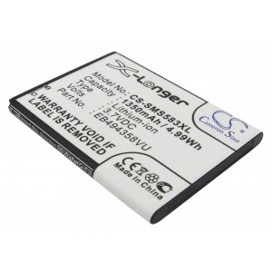 Battery for Samsung  Ace, Cooper, Galaxy Ace, Galaxy Fit, Galaxy Gio, Galaxy M Pro, Galaxy Pro, Galaxy S Mini, GT-B7510, GT-B7800, GT-S5660, GT-S5660C, GT-S5670, GT-S5830, GT-S5830i, GT-S5830T, GT-S5830T Galaxy S Mini, GT-S5831, GT-S5831I, GT-S5838, GT-S6