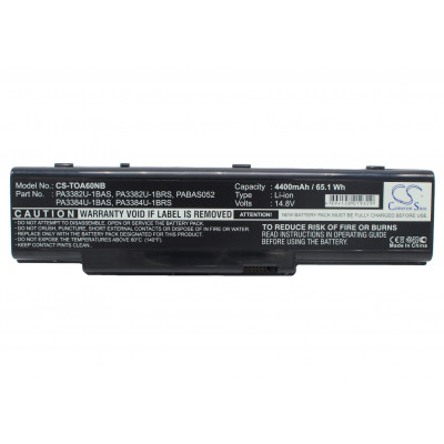 Battery for Toshiba  Dynabook AW2, Dynabook AX/2, Dynabook AX/3, Satellite A60, Satellite A60-102, Satellite A60-106, Satellite A60-116, Satellite A60-120, Satellite A60-129, Satellite A60-140, Satellite A60-145, Satellite A60-154, Satellite A60-174, Sate