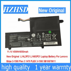 11.1V 45WH 4050mah Original L14L3P21 L14M3P21 L15M3PB0 Laptop Battery For Lenovo Edge 2-1580 Flex 3 1470 FLEX 3-1580 5B10G78611