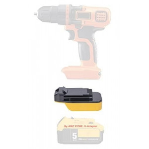 1x Adapter Only for Black + Decker 20V MAX (Not 18V Ni-CD) Cordless Tools Works On DeWalt 20V MAX XR DCB205 Li-Ion Battery (Adapter Only)- US Stock, (DW-BD20)