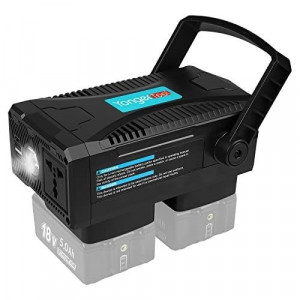 150W Power Inverter for Makita 18V Battery, 18V DC to 110V AC Modified Sine Wave Portable Power Source with USB Port AC Outlet (Battery Not Included)