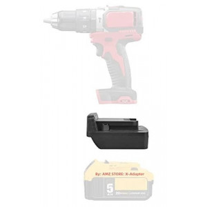 1x Adapter for Milwaukee M18 Cordless Tools Fits for DeWalt 20V MAX XR DCB203 DCB205 Li-Ion Battery (Adapter Only)-US Stock, Black